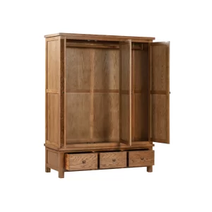 Dorchester Rustic - Triple Wardrobe with 3 Drawers